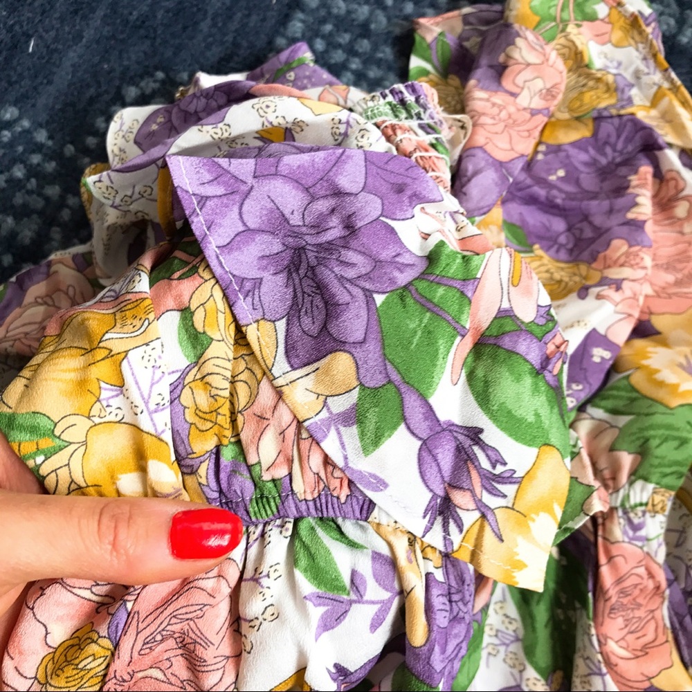 🆕 PURPLE MULTI FLORAL PRINT JUMPSUIT! - Picture 8 of 11